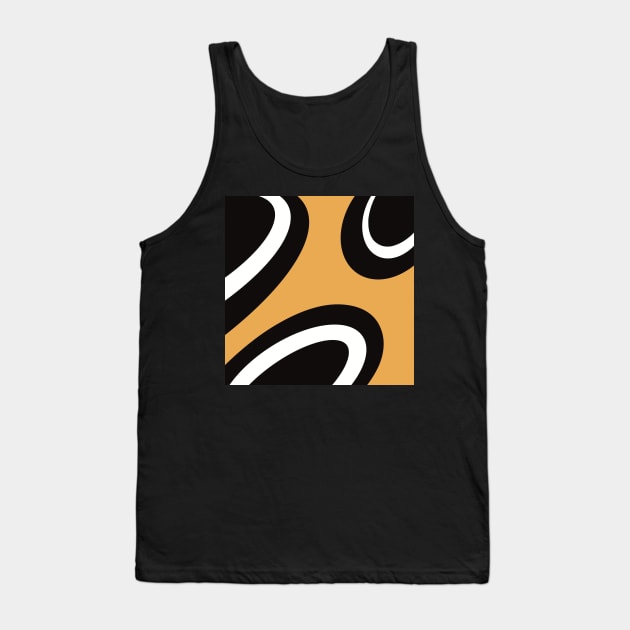 Abstract pattern in black, white and orange Tank Top by marina63